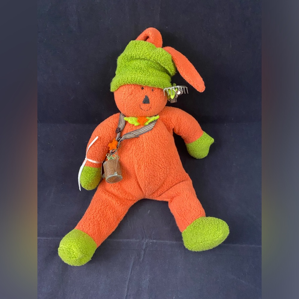 Bunnies By The Bay Plush Filbert T Tumbler Pumpkin Gardener Bunny Doll Vintage